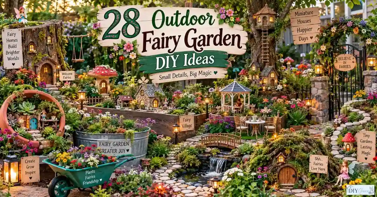 Outdoor Fairy Garden DIY Ideas